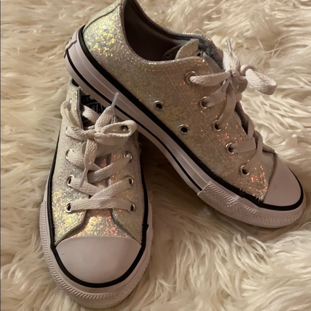 Girls Glitter Converse